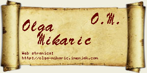 Olga Mikarić vizit kartica